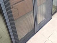 Cửa chống muỗi xếp màu cà phê